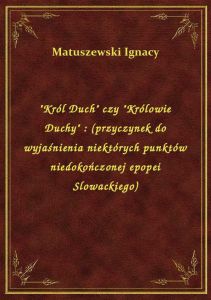 \Król Duch\ czy \Królowie Duchy\ : (przyczynek do wyjaśnienia niektórych punktów niedokończonej