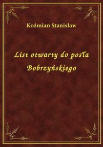 List otwarty do posła Bobrzyńskiego
