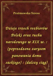 Dzieje trzech rozbiorów Polski oraz ruchu narodowego w XIX w. : (poprzedzone zarysem panowania domu