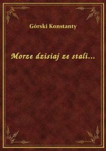 Morze dzisiaj ze stali...