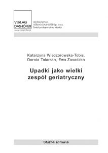 Upadki jako wielki zespół geriatryczny