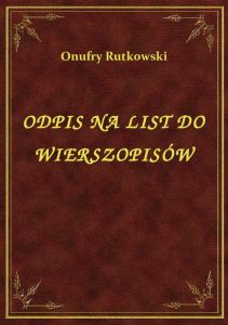 Odpis Na List Do Wierszopisów