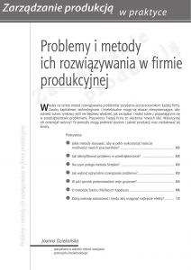 Problemy i metody ich rozwiązywania w  firmie produkcyjnej